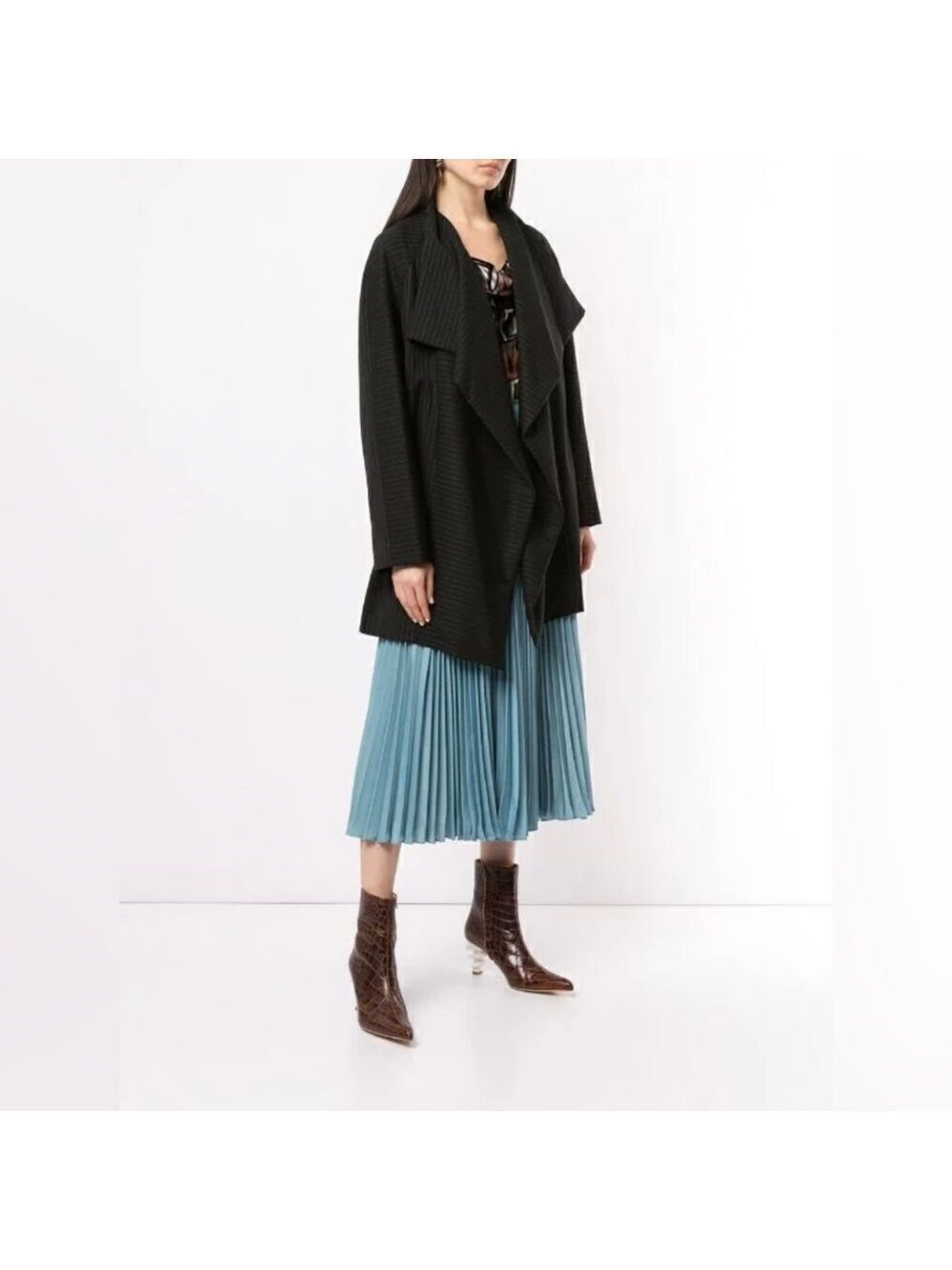 Antonio Marras side ruffle navy blazer size 6(42) BNWT